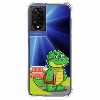 Funda Silicona Transparente Para Tcl 505 Diseño Coco Dibujos