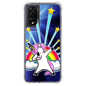 Funda Silicona Transparente Para Tcl 505 Diseño Unicornio Dibujos