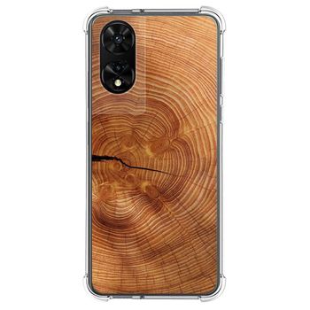 Funda Silicona Para Tcl 505 Diseño Madera 04 Dibujos