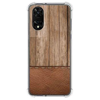 Funda Silicona Para Tcl 505 Diseño Madera 09 Dibujos