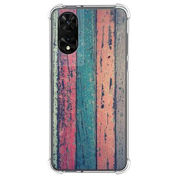 Funda Silicona Para Tcl 505 Diseño Madera 10 Dibujos