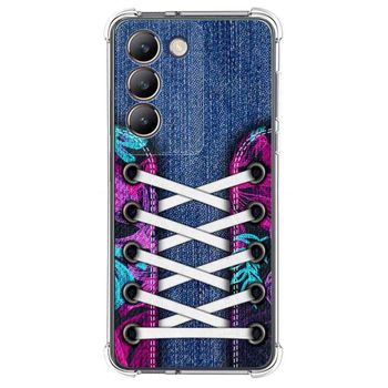 Funda Silicona Antigolpes Para Vivo V40 Se 5g Diseño Zapatillas 06 Dibujos