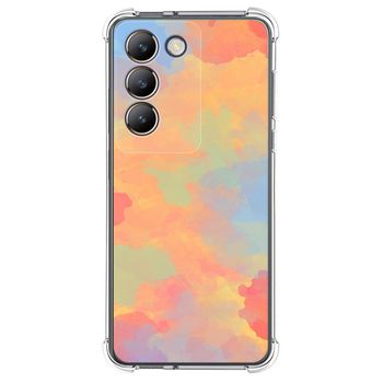 Funda Silicona Antigolpes Para Vivo V40 Se 5g Diseño Acuarela 08 Dibujos