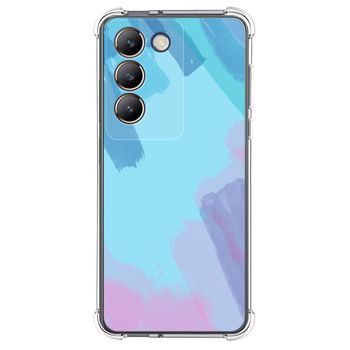 Funda Silicona Antigolpes Para Vivo V40 Se 5g Diseño Acuarela 10 Dibujos