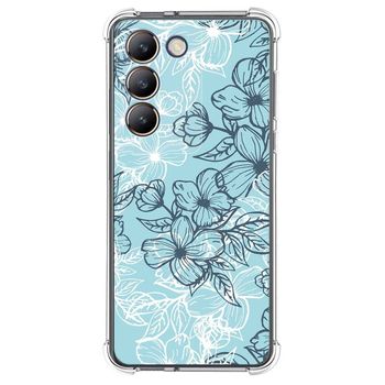 Funda Silicona Antigolpes Para Vivo V40 Se 5g Diseño Flores 03 Dibujos