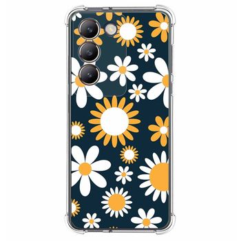 Funda Silicona Antigolpes Para Vivo V40 Se 5g Diseño Flores 08 Dibujos