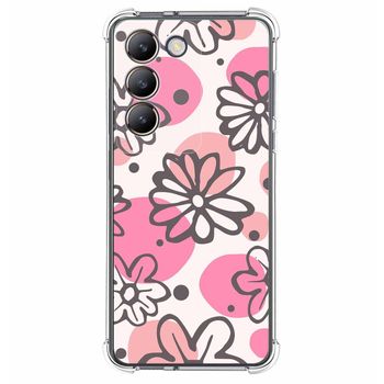 Funda Silicona Antigolpes Para Vivo V40 Se 5g Diseño Flores 09 Dibujos