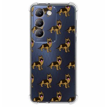 Funda Silicona Antigolpes Para Vivo V40 Se 5g Diseño Perros 09 Dibujos