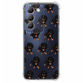 Funda Silicona Antigolpes Para Vivo V40 Se 5g Diseño Perros 10 Dibujos