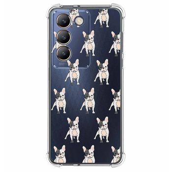 Funda Silicona Antigolpes Para Vivo V40 Se 5g Diseño Perros 12 Dibujos