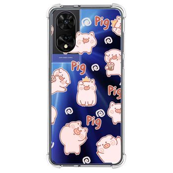 Funda Silicona Antigolpes Para Tcl 505 Diseño Cerdos Dibujos