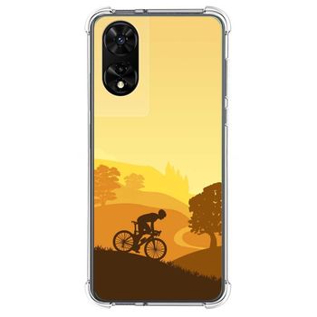 Funda Silicona Antigolpes Para Tcl 505 Diseño Ciclista Dibujos