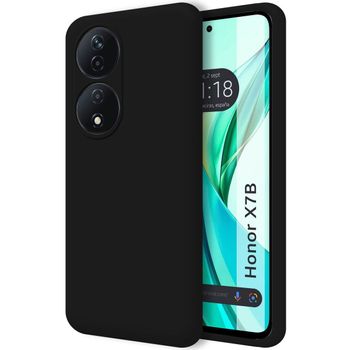 Funda Silicona Líquida Ultra Suave Para Honor X7b Color Negra