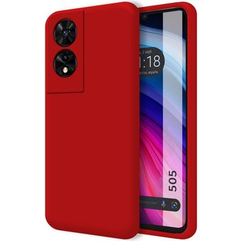 Funda Silicona Líquida Ultra Suave Para Tcl 505 Color Roja