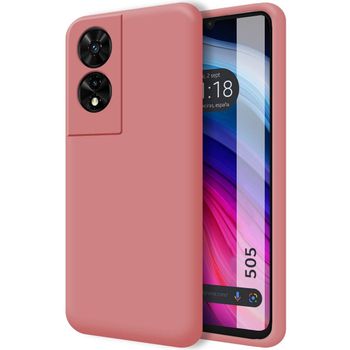 Funda Silicona Líquida Ultra Suave Para Tcl 505 Color Rosa