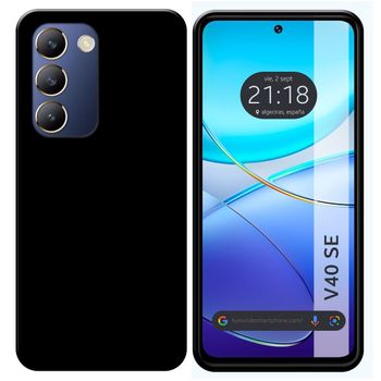 Funda Silicona Gel Tpu Negra Para Vivo V40 Se 5g