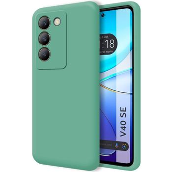 Funda Silicona Líquida Ultra Suave Para Vivo V40 Se 5g Color Verde