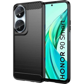 Funda Gel Tpu Tipo Carbon Negra Para Honor X7b