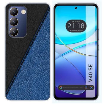 Funda Silicona Para Vivo V40 Se 5g Diseño Cuero 02 Dibujos