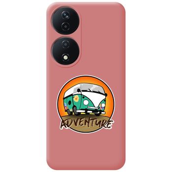 Funda Silicona Líquida Rosa Para Honor X7b Diseño Adventure Dibujos