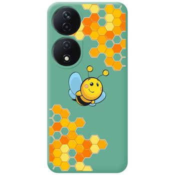 Funda Silicona Líquida Verde Para Honor X7b Diseño Abeja Dibujos