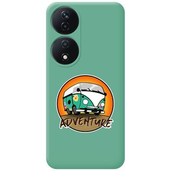 Funda Silicona Líquida Verde Para Honor X7b Diseño Adventure Dibujos