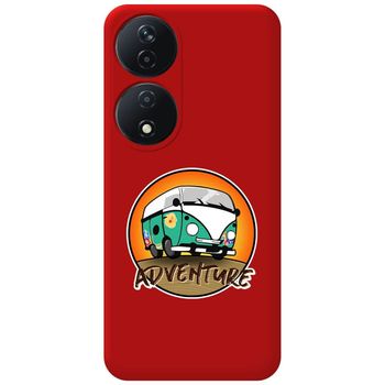 Funda Silicona Líquida Roja Para Honor 90 Smart 5g Diseño Adventure Dibujos