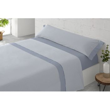 Juego Sábanas Tres Piezas Paduana Greco Cama 105 Azul