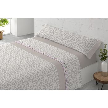 Juego Sábanas Cuatro Piezas Paduana Kala Cama 135 Beige