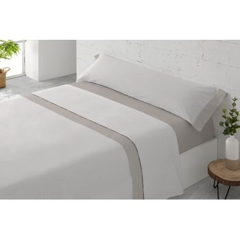 Juego Sábanas Tres Piezas Paduana Hermes Cama 105 Beige