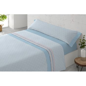 Juego Sábanas Tres Piezas Paduana Fabiola Cama 135 Azul