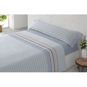 Juego Sábanas Tres Piezas Paduana Siros Cama 135 Azul