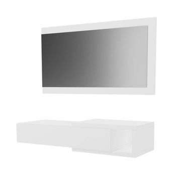 Mueble Recibidor Horizontal Lisa,blanco Alta Gama 75cm Alto X 92cm Ancho X 26cm Largo