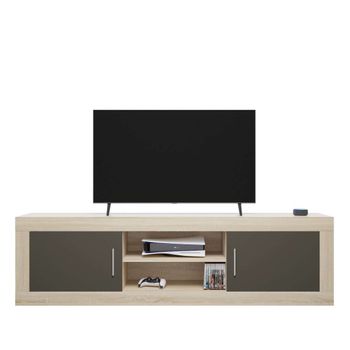 Mueble Bajo Tv Swan 2 Puertas,cambria-grafito  50cm Alto X 180cm Ancho X 41,4cm Largo