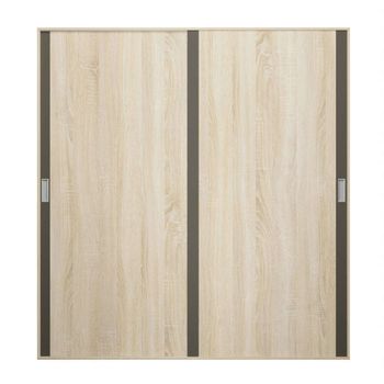 Armario 2 Puertas Correderas Swan,cambria-grafito  208cm Alto X 180cm Ancho X 55cm L