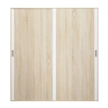 Armario 2 Puertas Correderas Swan,cambria-blanco  208cm Alto X 180cm Ancho X 55cm L