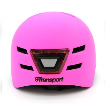 9transport Casco Urbano Con Luces Integradas, Ideal Para Escooter Y Ebike, Color Rosa, Talla M