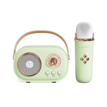 Altavoz Karaoke Portátil Retro Verde