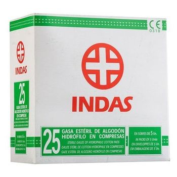 Indas Compresa Gasa Esteril 100 Unidades