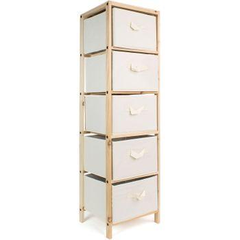 Mueble Auxiliar Eslöv Bambú 81 X 66 X 31 Cm Natural [en.casa] con