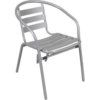 Silla De Aluminio Gris