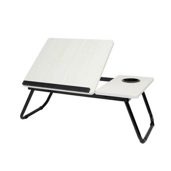 Bandeja Para Desayuno - Mesa Plegable Para Portátil - Bandeja Abatible - Mesa Pequeña Para Dormitorio, Salón Y Comedor - Madera Clara