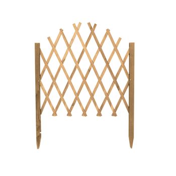 Celosía De Madera Extensible 94 Cm - Marrón