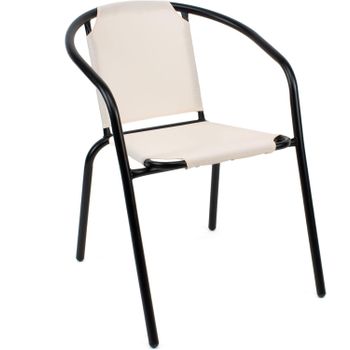 Silla de Jardín LOLA HOME (Beis - Acero - 90x69x62 cm)