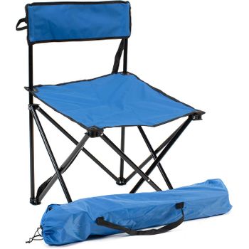 Tectake 4 sillas de Camping acolchadas - Azul