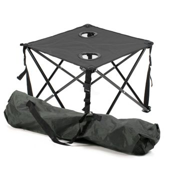 Mesa Cuadrada De Camping Plegable - Negro