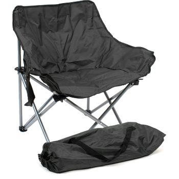 Silla de camping doble Aktive plegable negro 88x121x63 cm