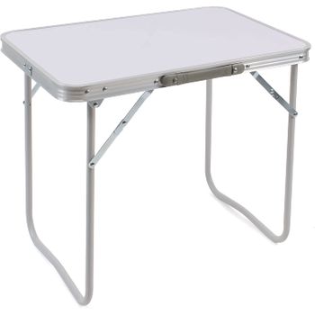 Mesa Plegable Camping (60x40 Cm) Aluminio - Blanco