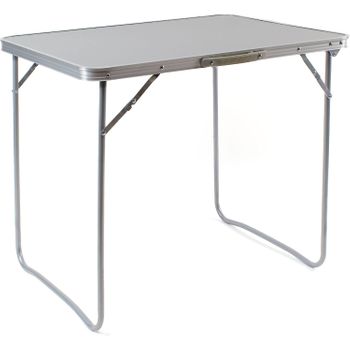 Mesa Plegable Camping (80x60 Cm) Acero - Gris