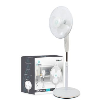 Ventilador De Pie De Base Redonda - Varias Velocidades - 90º De Oscilación (modelo 3-40 W)